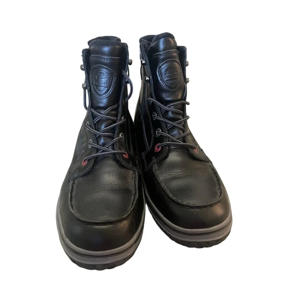 Pajar Canada Men's Winter Boots Black Waterproof Lace Up Side Zip Size 12
